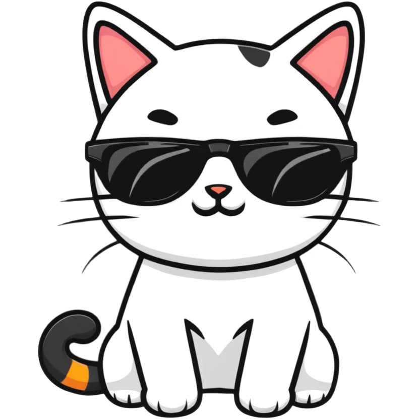 Cat with sunglasses emoji