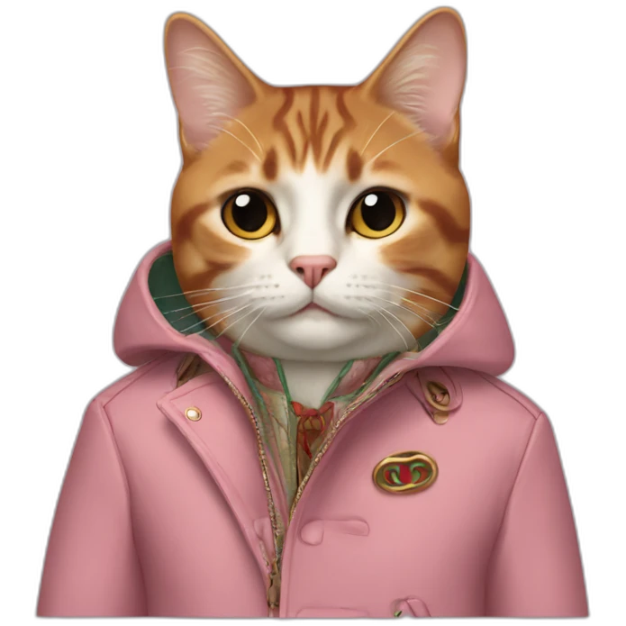 The Cat in the Gucci coat emoji