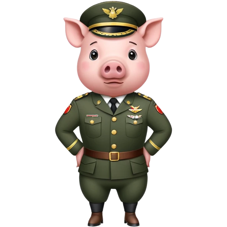 Свинья военный  emoji