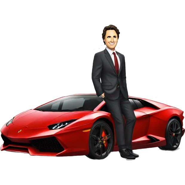trudeau sur un lamborghini emoji