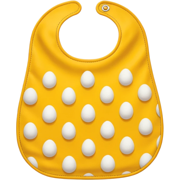 Yellow bib with egg pattern emoji
