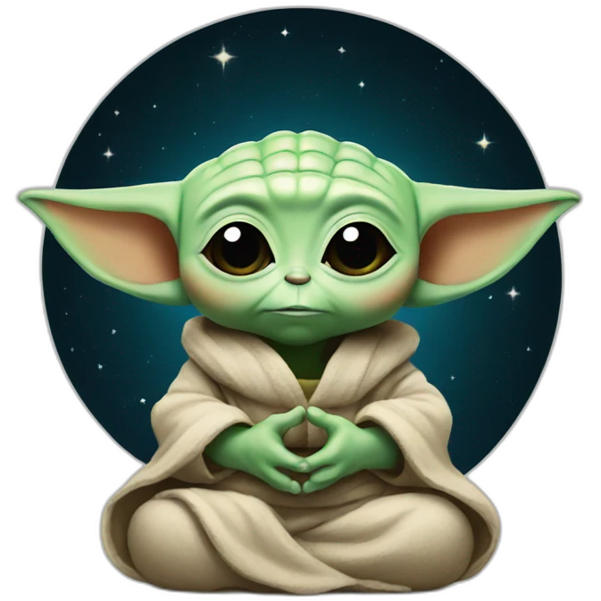 baby yoda meditating emoji