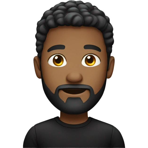 boy in black shirt outdoors with beard emoji