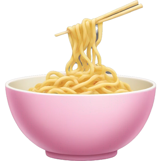 noodles pink bowl emoji