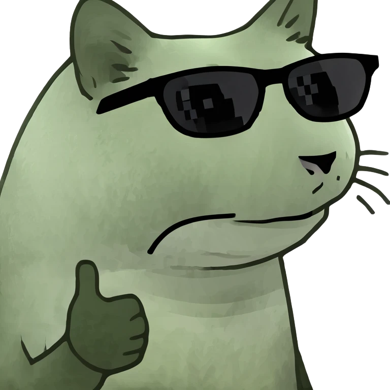 Cat with sunglasses emoji