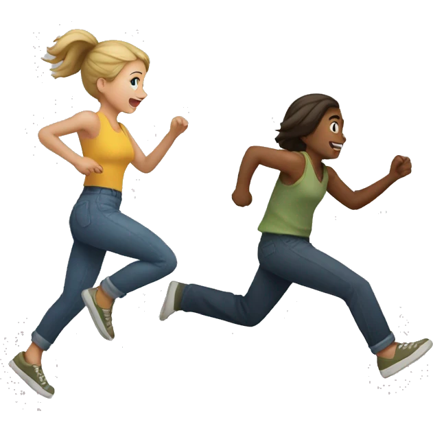 girl chasing a guy emoji