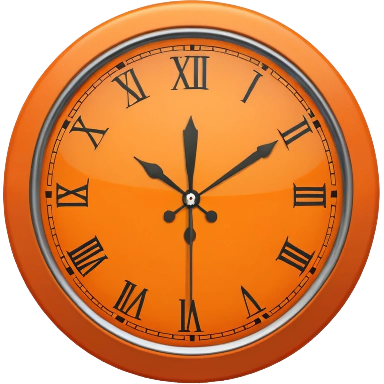 orange clock emoji