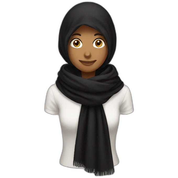 black scarf emoji