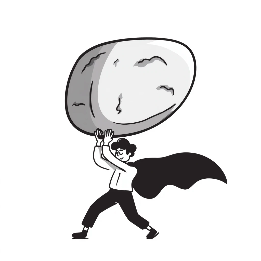 Superhuman with super strength lifting heavy objects emoji