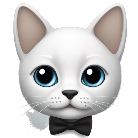 Gato blanco con manchas negras emoji