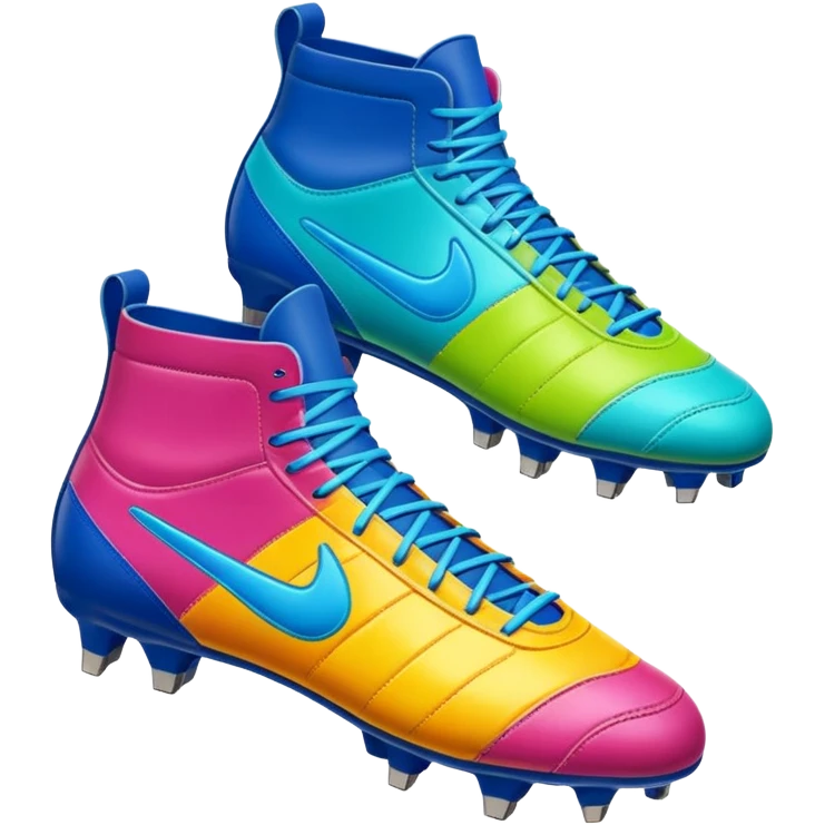 colorful football boots emoji