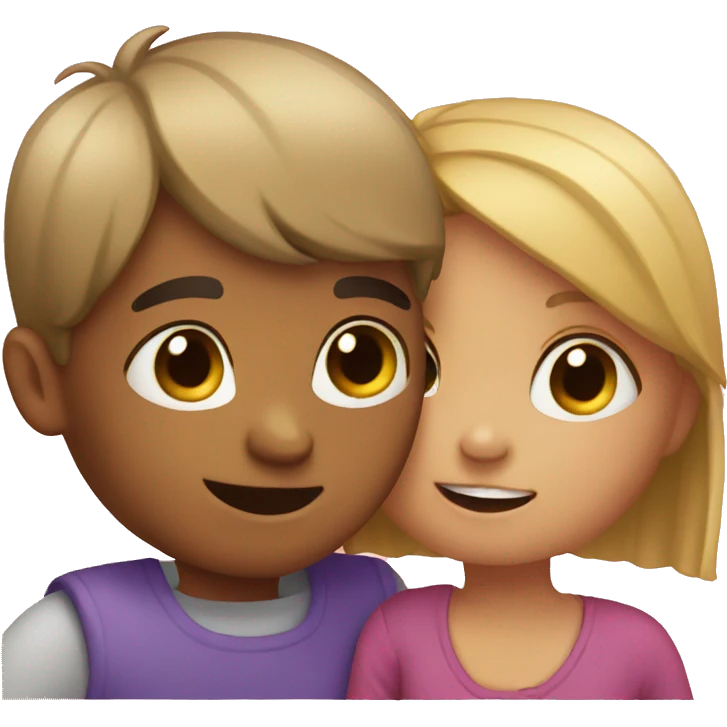 a girl playing with boy emoji