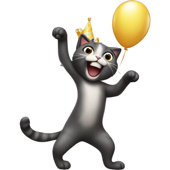 cat dancing birthday emoji