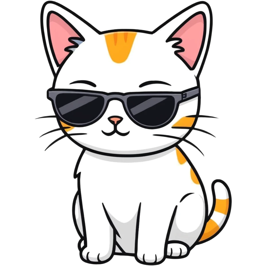 Cat with sunglasses emoji