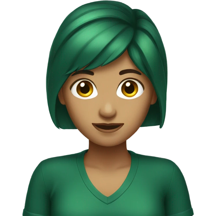 Dark Green mini skirt isolated emoji