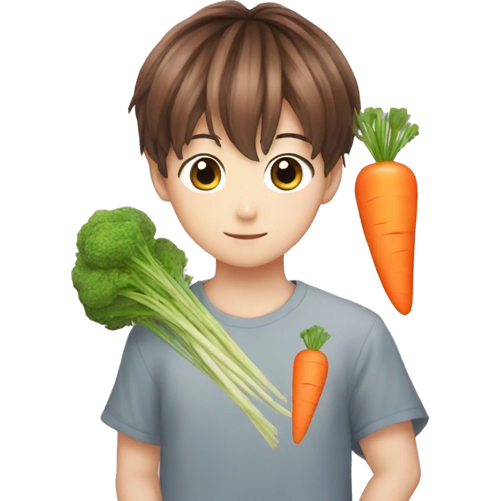 jungkook with carrot emoji