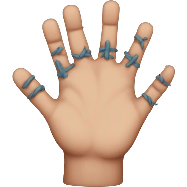  hand with stitches  emoji