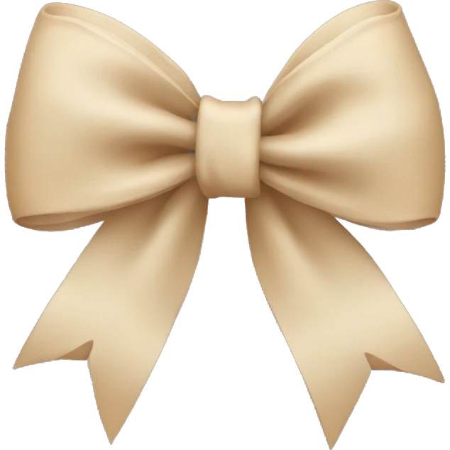 Beige bow emoji