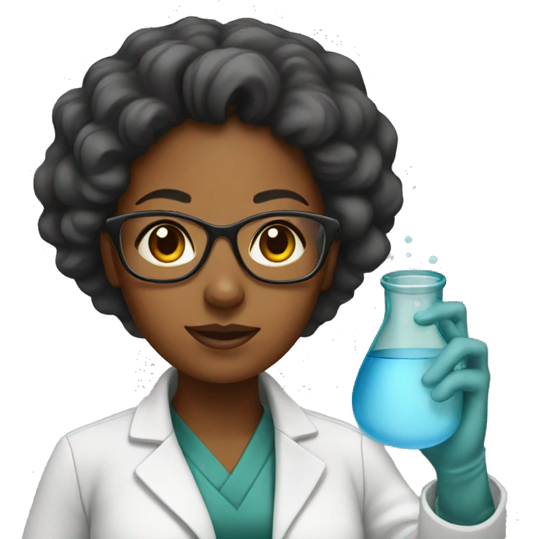 African American female scientist emoji