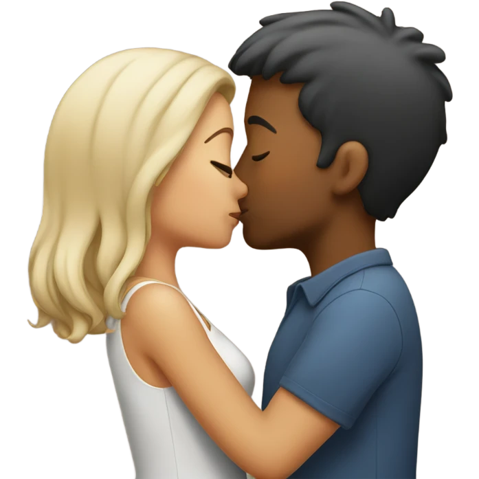Couple kissing emoji