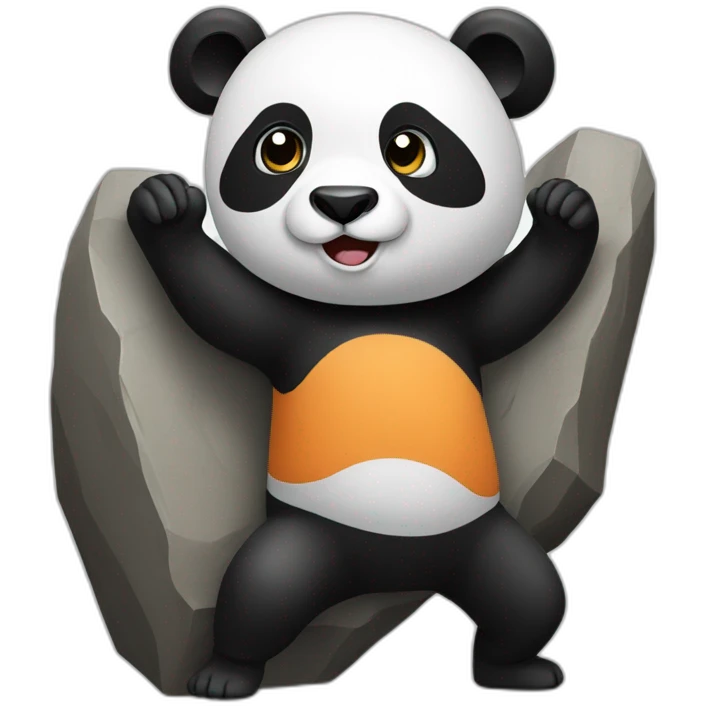 Bouldering panda emoji