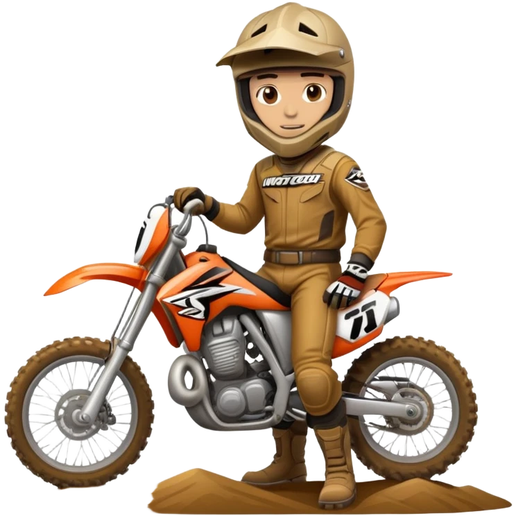 Homme sur moto cross emoji
