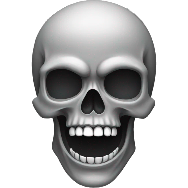 grey long skull open mouth emoji