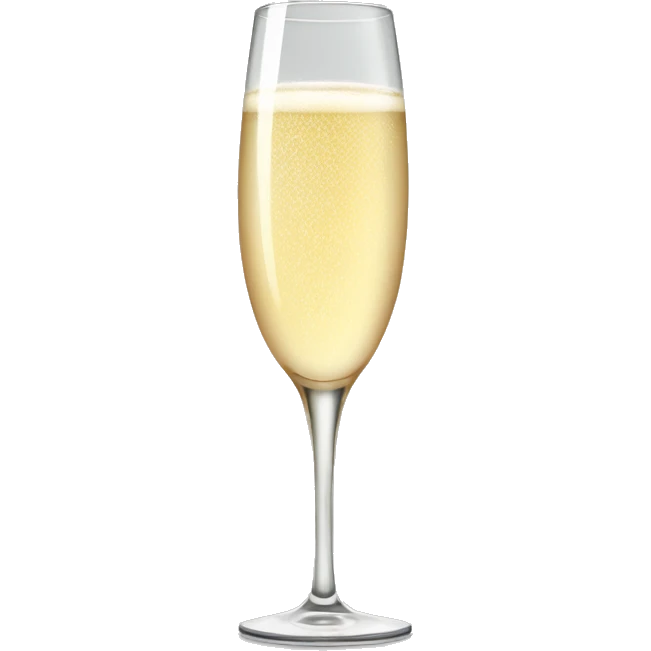 Glass of champagne with a smile emoji