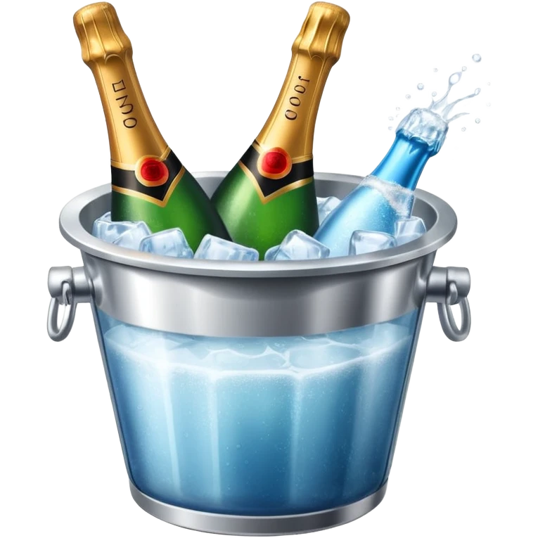 Champagne in ice bucket emoji