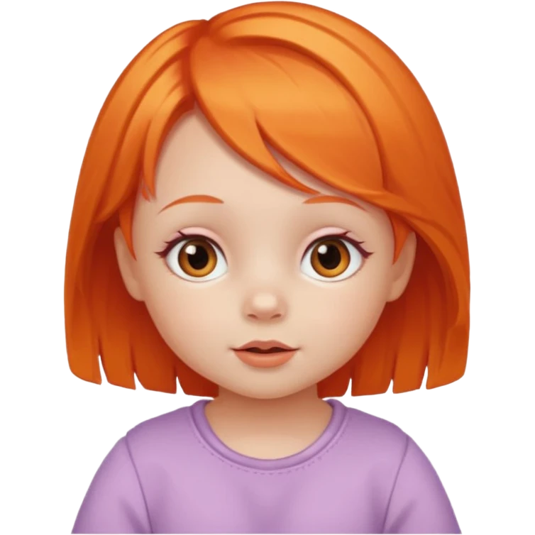 orange hair baby girl emoji