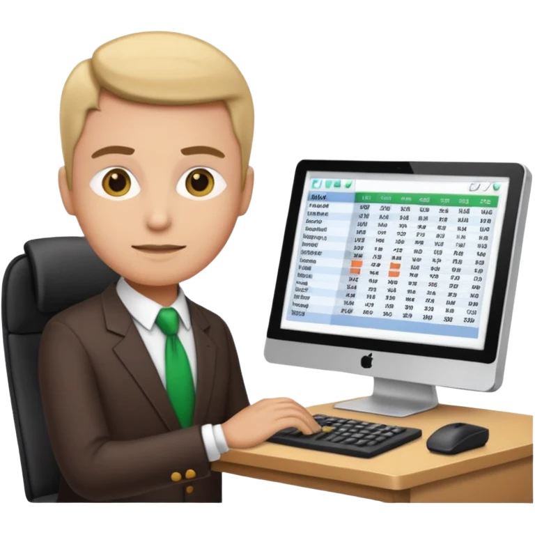 accoutant with spreadsheet emoji emoji