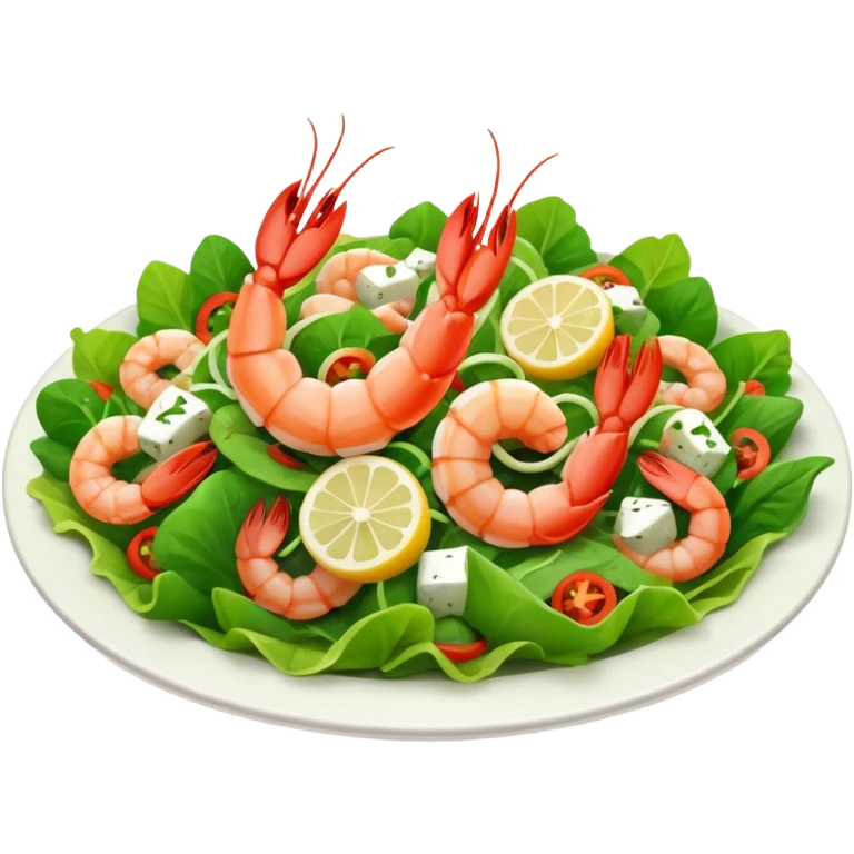 салат с креветками emoji