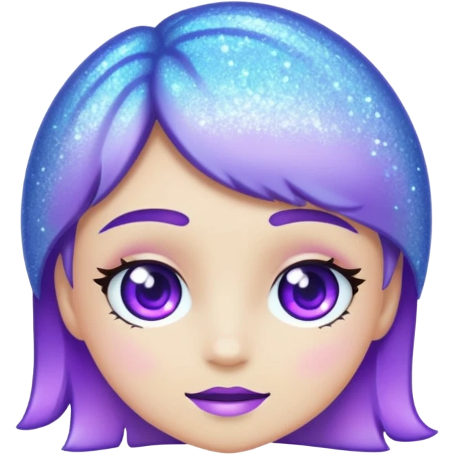 glitter frost cian and purple emoji