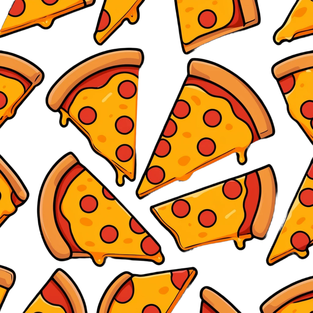 pepperoni pizza with gooey melted cheese stretching emoji