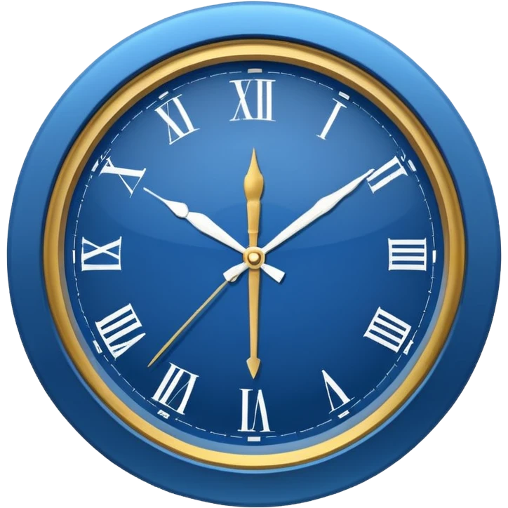 blue clock emoji