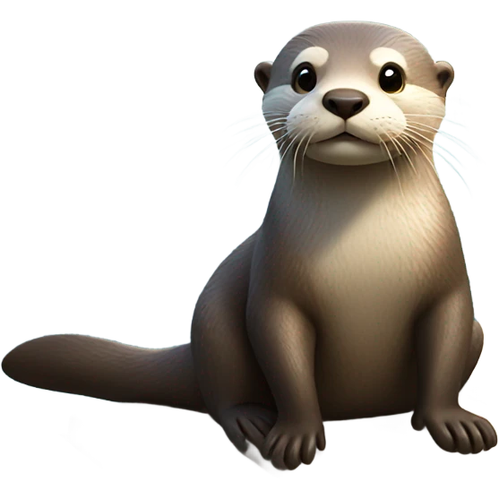 Otter riding on a pontoon emoji