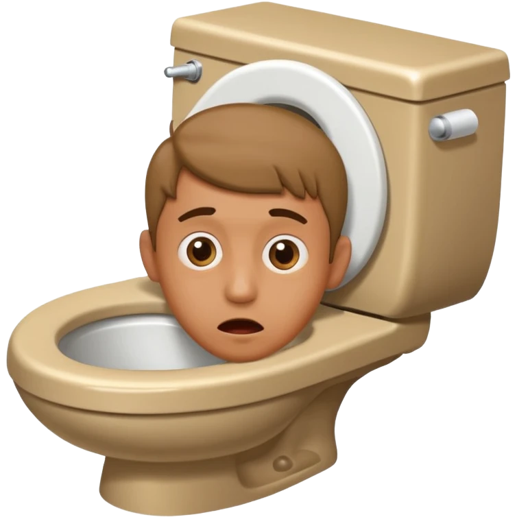 Random guys head sticking out of a toilet emoji