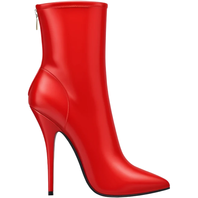 red latex high heel boots emoji