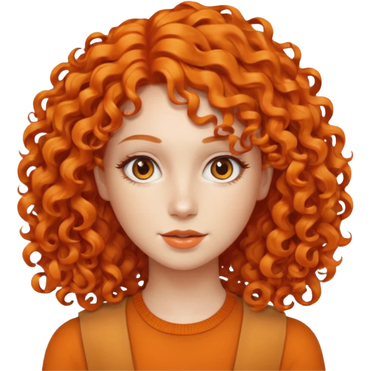 Woman with Orange Curly Hair – Shoulder-length orange curls.




 emoji