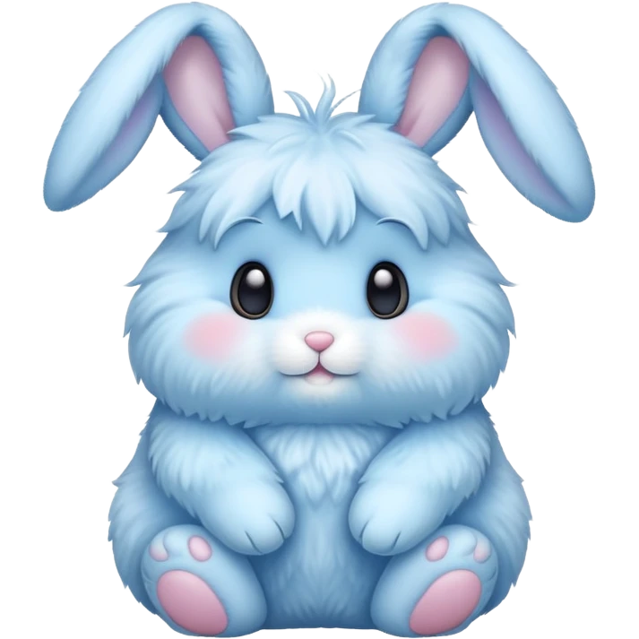Light blue bunny cute emoji