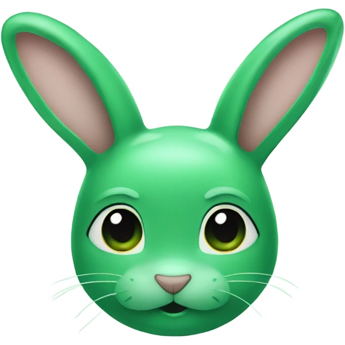 Green jade bunny emoji
