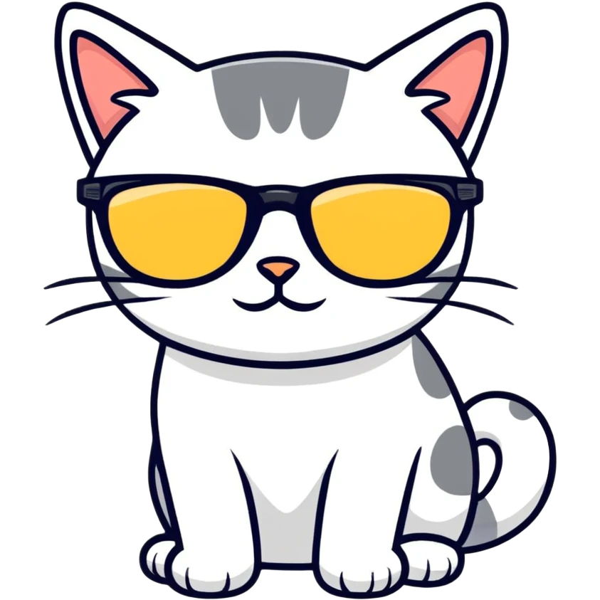 Cat with sunglasses emoji