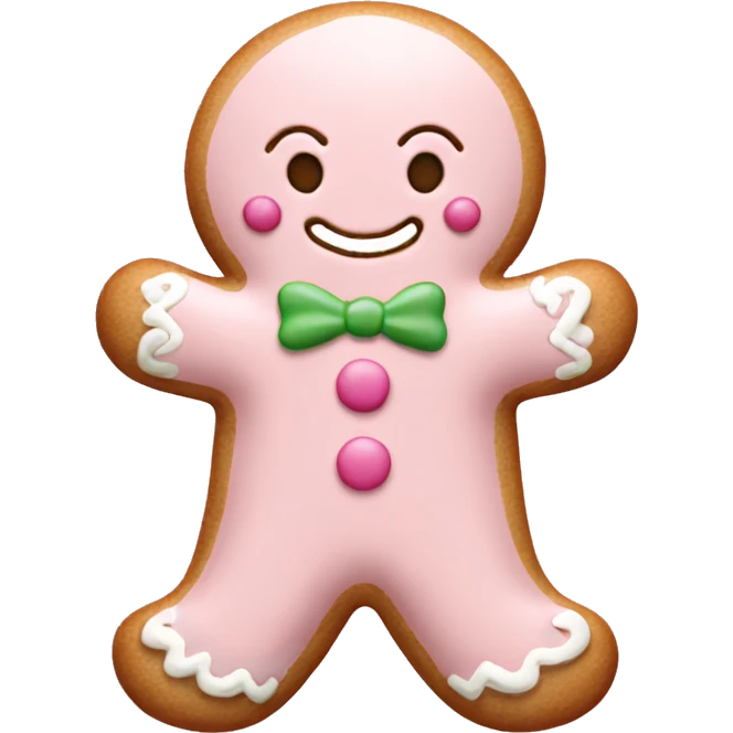 pale pink gingerbread man emoji