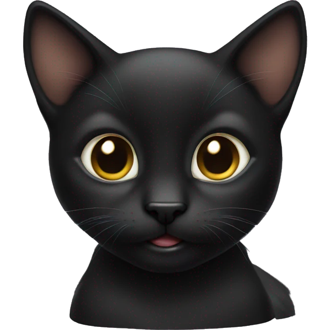 Black kitten  emoji
