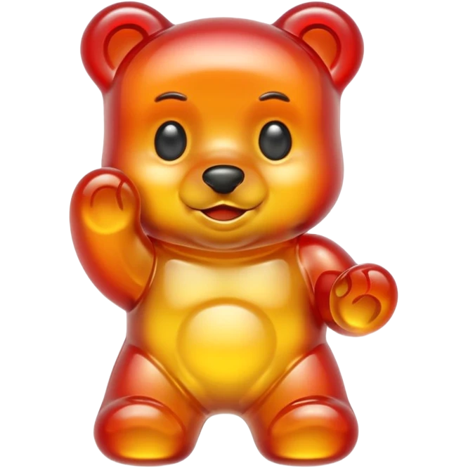 Traditional bicolored gummy bear emoji