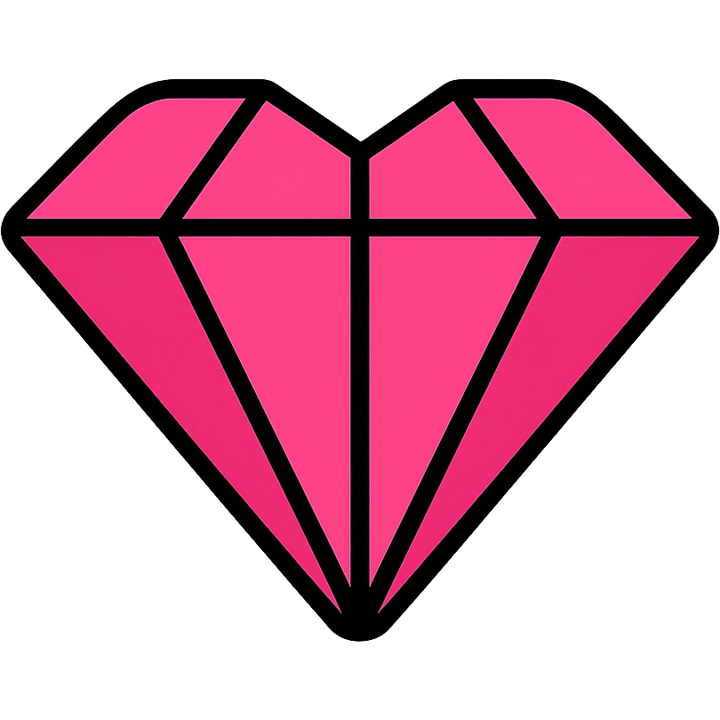 heart-shaped diamond cut emoji