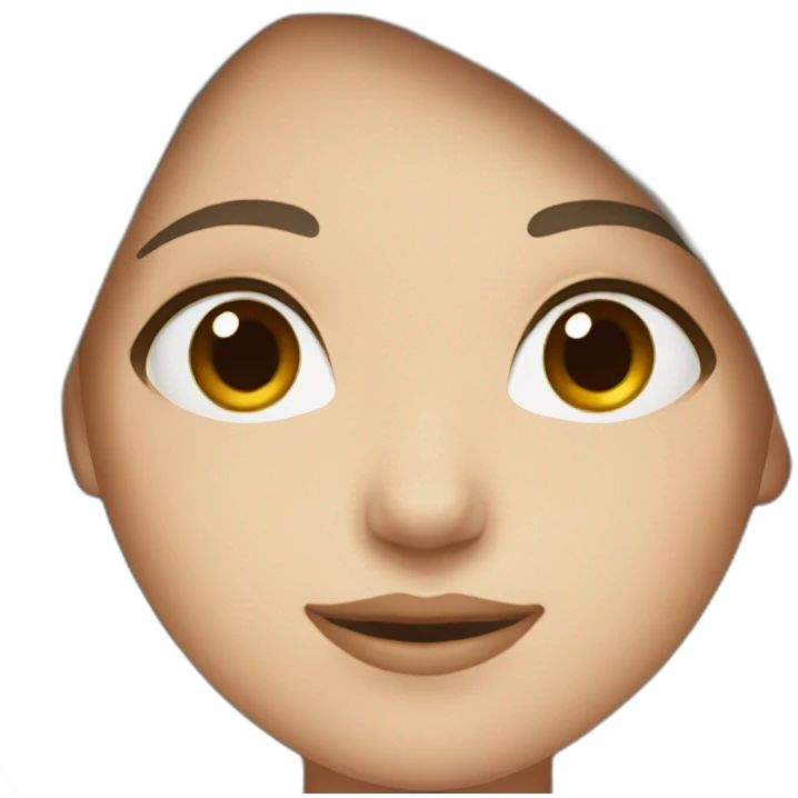 White girl dark brown hair emoji