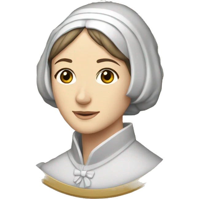 Moneda con el rostro de florence nightingale emoji