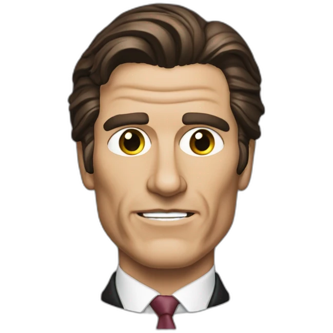 patrick bateman rigole emoji