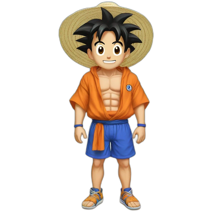 Goku on vacation emoji